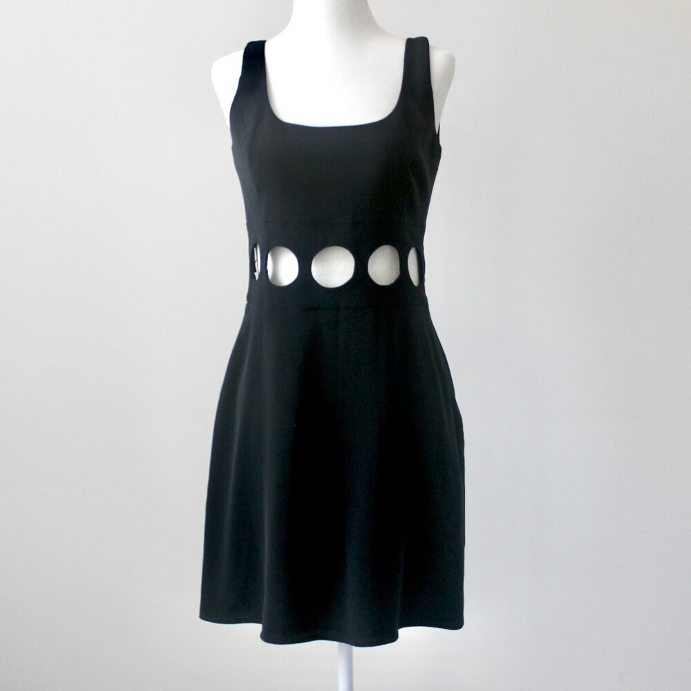 Niteline Della Roufogali Vintage Black Cutout Sleeveless Mini Dress 4